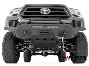 Toyota Tacoma Front Bumper - Winch Mount w/ Black Series Light Bar Toyota Tacoma Front Bumper - Winch Mount w/ Black Series Light Bar